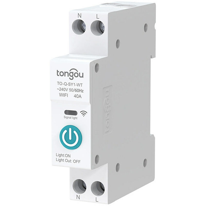 Praktisch Für Tuya Wifi Smart Circuit Breaker, Kabellose Fernbedienung, Schienenschalter, Mobile App, Fernbedienungsanzeige, Smart-home-gerät, Timer, Countdown-zyklus, Timer-modus, Kompatibel Mit Alex