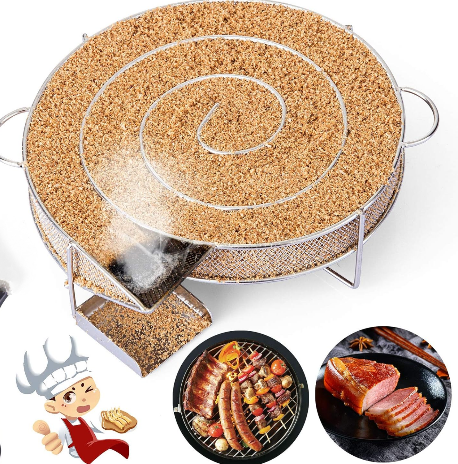 Kaltraucherzeuger Zum Räuchern Von Fleisch, Fisch, Reinigen, Grillen