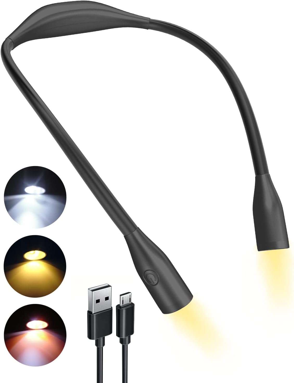 Wiederaufladbare Leselampe Für Den Hals, 3 Farben, Augenschutz, Led-nachtleselampe Um Den Hals, Hände Frei, Nackenlampe Zum Lesen, Camping, Nähen, Geschenk