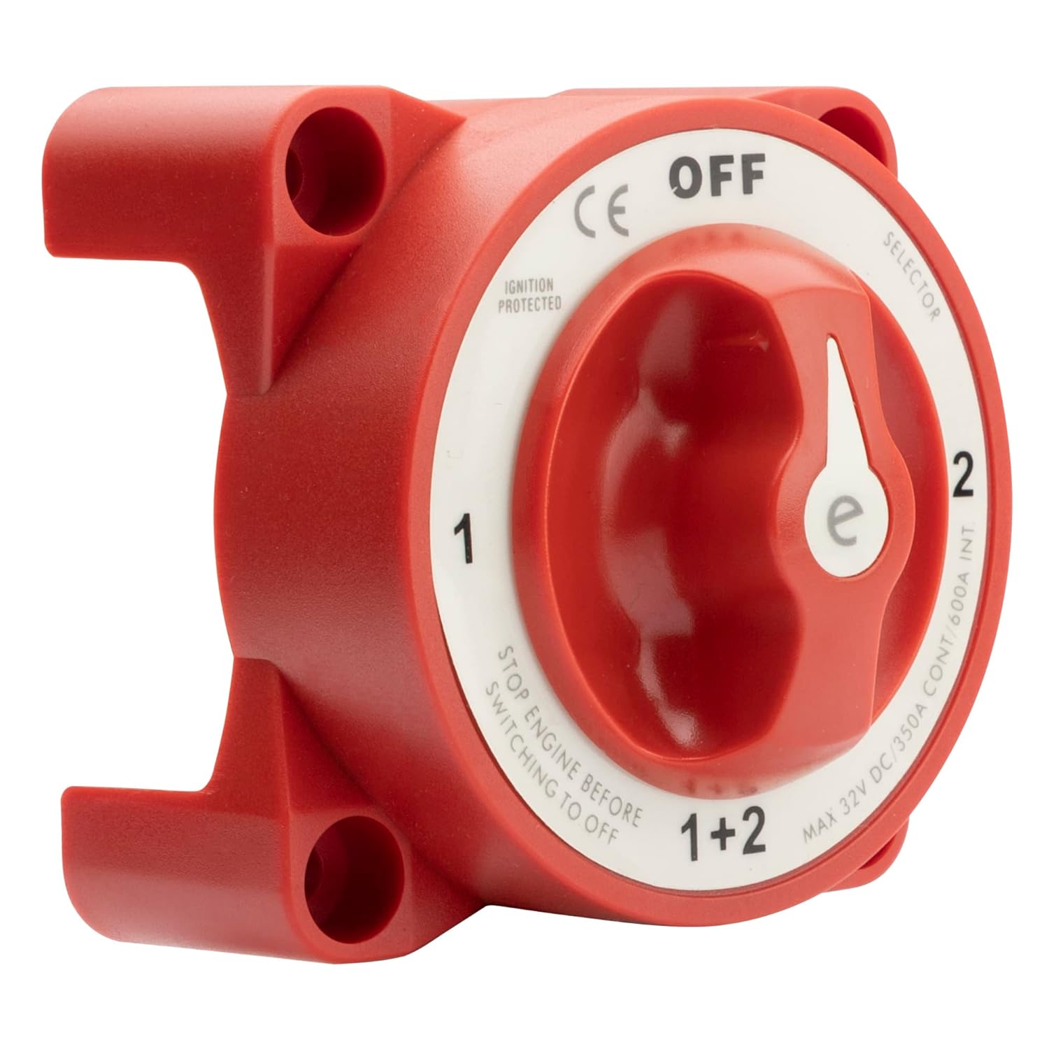 Batterie-trennschalter, Dual-batterie-trennschalter, Marine-schalter, 4 Positionen, Max. 350 A, 32 V, Für Autos, Boote, Fahrzeuge, Wasserdicht, Anti-zündung