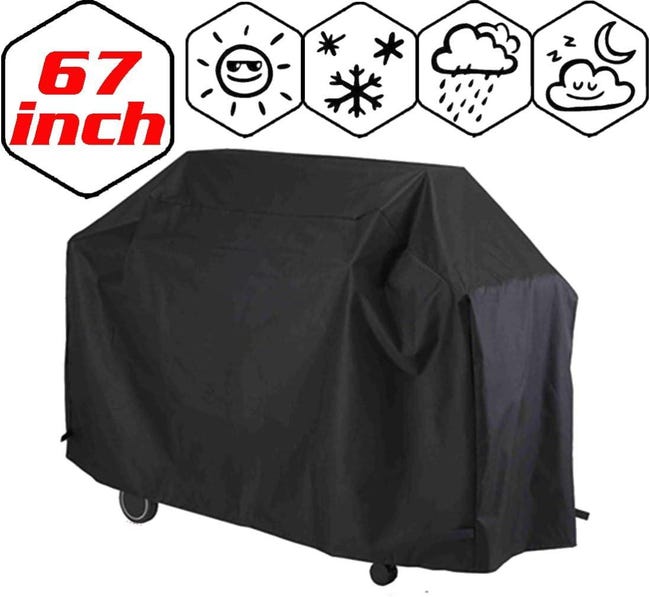 Grillabdeckung, Grillplane, Wasserdichte Grillabdeckung, Grillabdeckung, Anti-uv/anti-wasser-bbq-schutzplane – 170 X 61 X 117 Cm