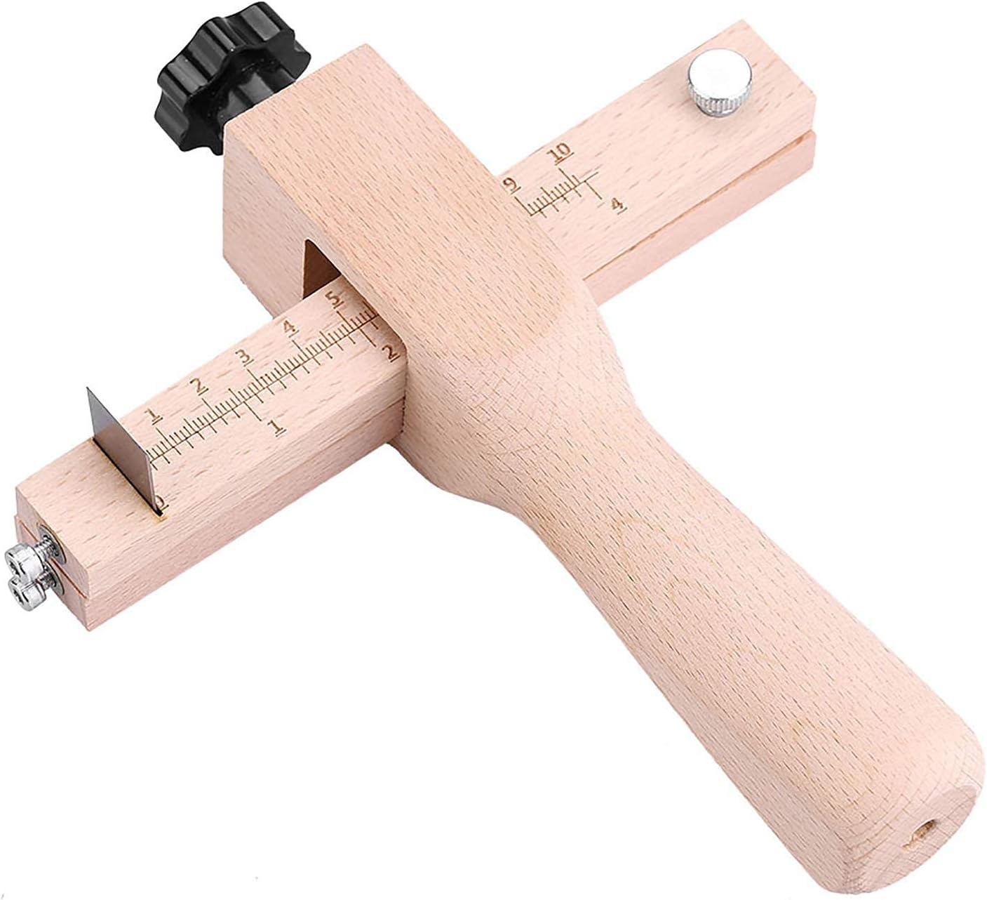 Verstellbarer Holz-lederschneider, Diy-schneidwerkzeug, Riemen, Gürtel, Bastelwerkzeug Mit Fünf Klingen Zum Anpassen Der Gürtelbreite