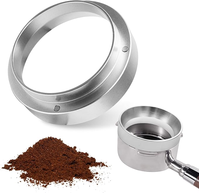Kaffee Dosierring 51mm Siebträger Zubehör Dosiertrichter Espresso Trichter Fülltrichter Aluminium Kaffeedosierring Kaffeepulver Exakten Abfüllen Ersatz Kompatibel Mit Ec680 Ec685 Siebträger
