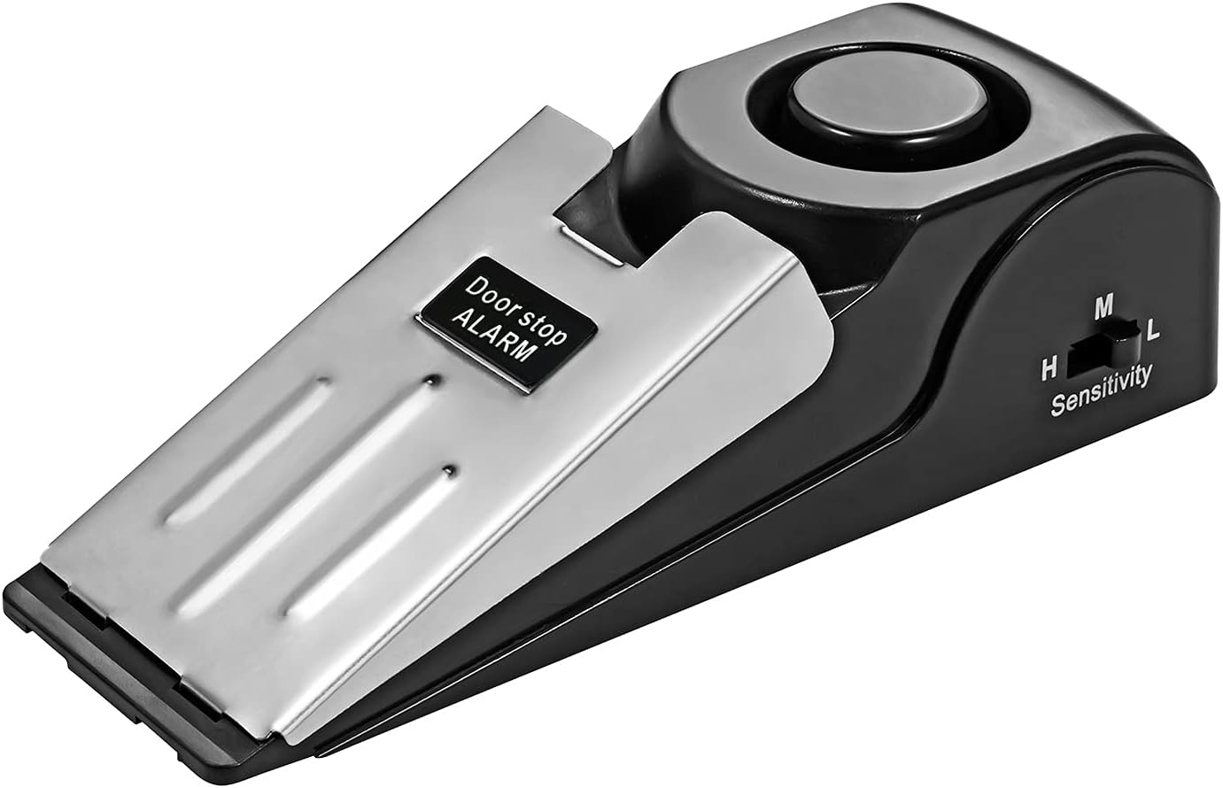 Türstopper-alarm, Rutschfester, Keilförmiger Gummi-türstopper-alarm Mit 125 Db Einstellbarer Empfindlichkeit, Leicht, Geeignet Für Heim- Und Hotelreisen