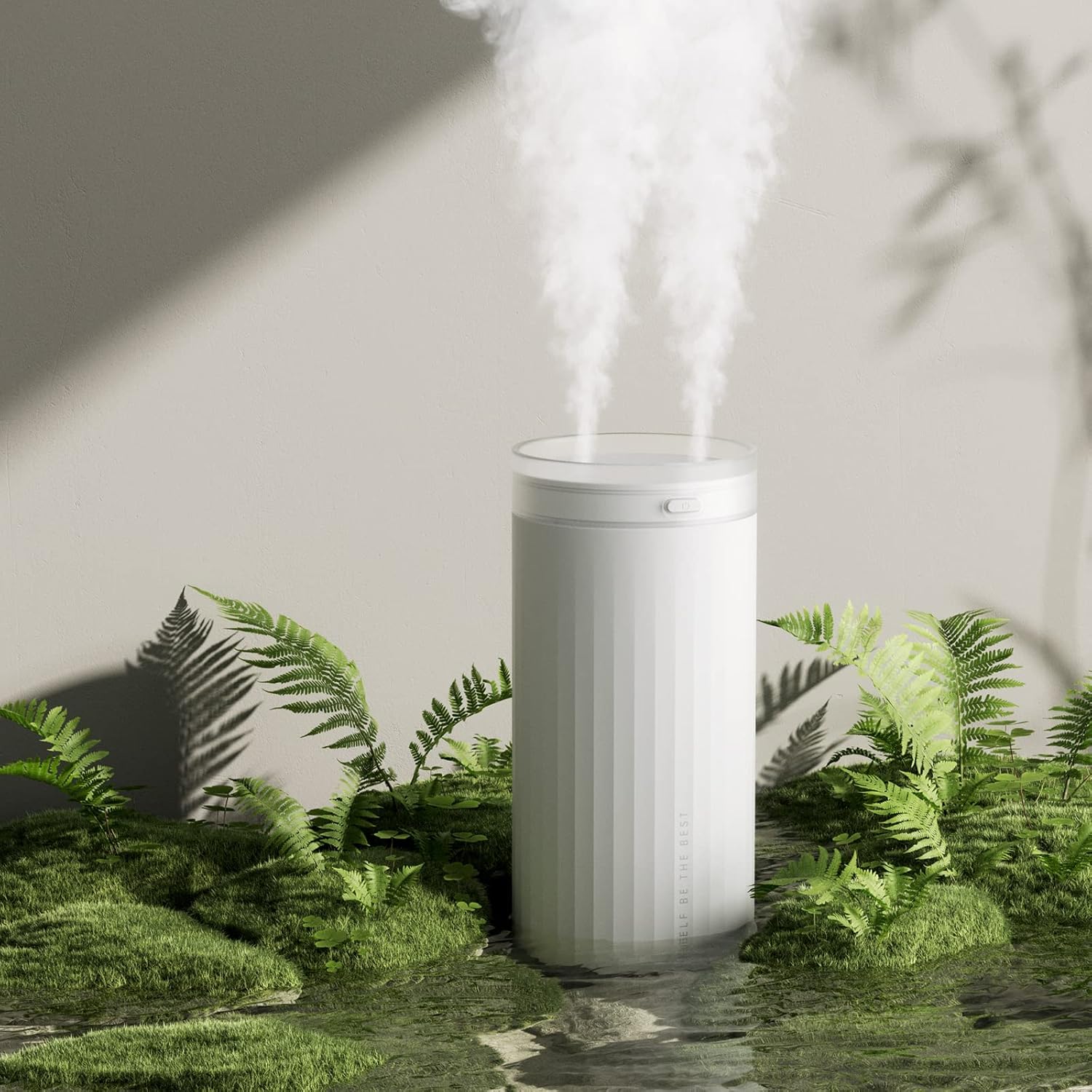 Luftbefeuchter, Tragbare Mini-luftbefeuchter 4000 Mah, Baby-luftbefeuchter, Zwei Nebelanschlüsse, Automatische Abschaltung, Leiser Luftbefeuchter Für Auto, Zuhause, Büro, Reisen, Weiß
