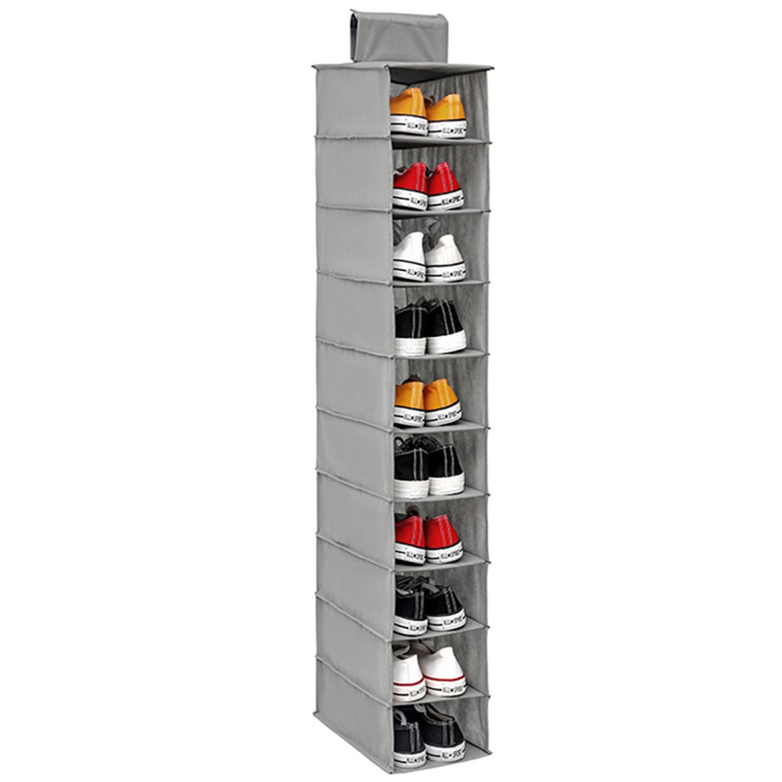 Hängeregal Mit 10 Etagen, Faltbar, Robust, Zum Aufhängen Von Schuhen, Schranksparer – Für Schuhe, Hüte, Unterwäsche, Zuhause, Schlafzimmer, Kleiderschrank