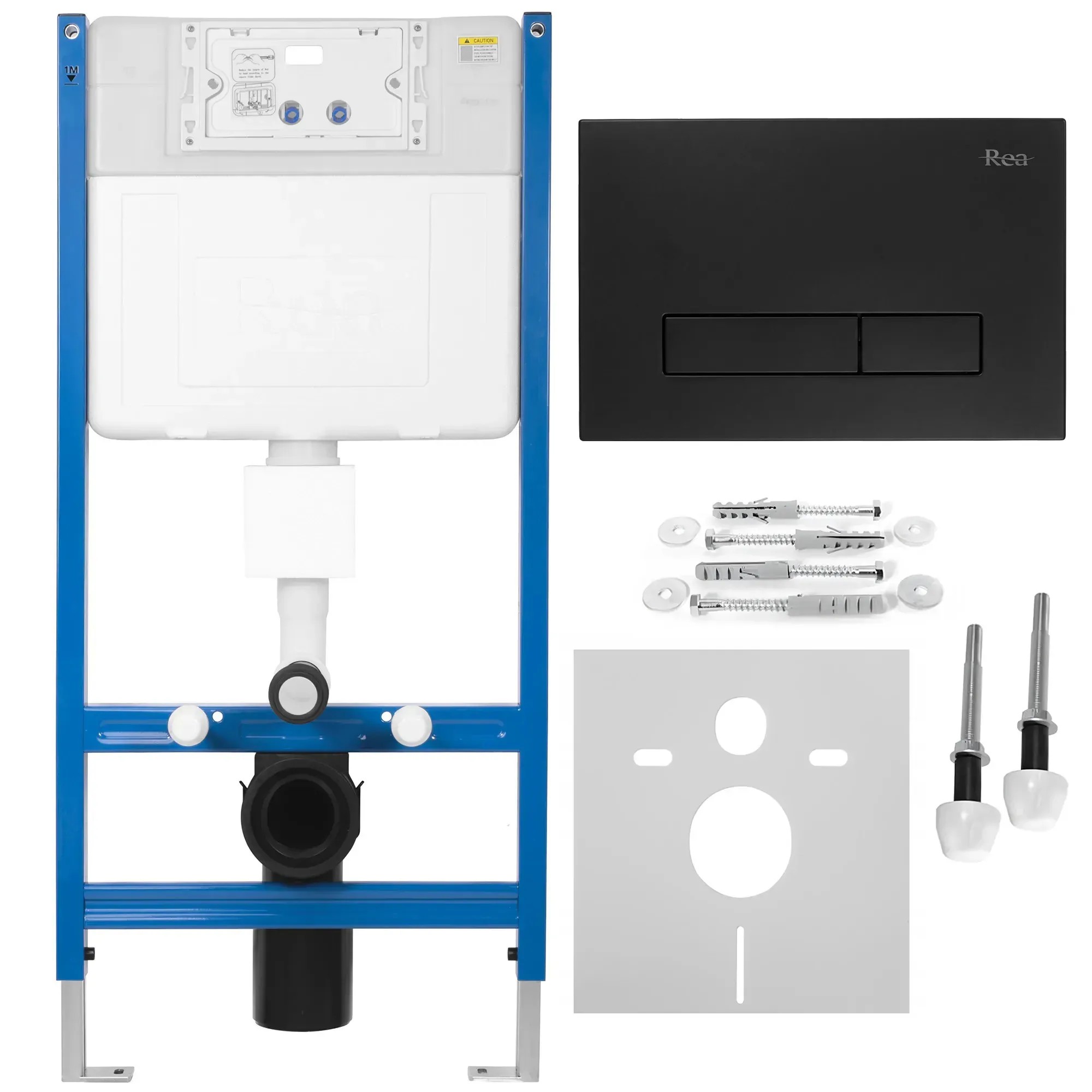Vorwandelement Für Wc K011a-q Mit Drückerplatte Hd Black