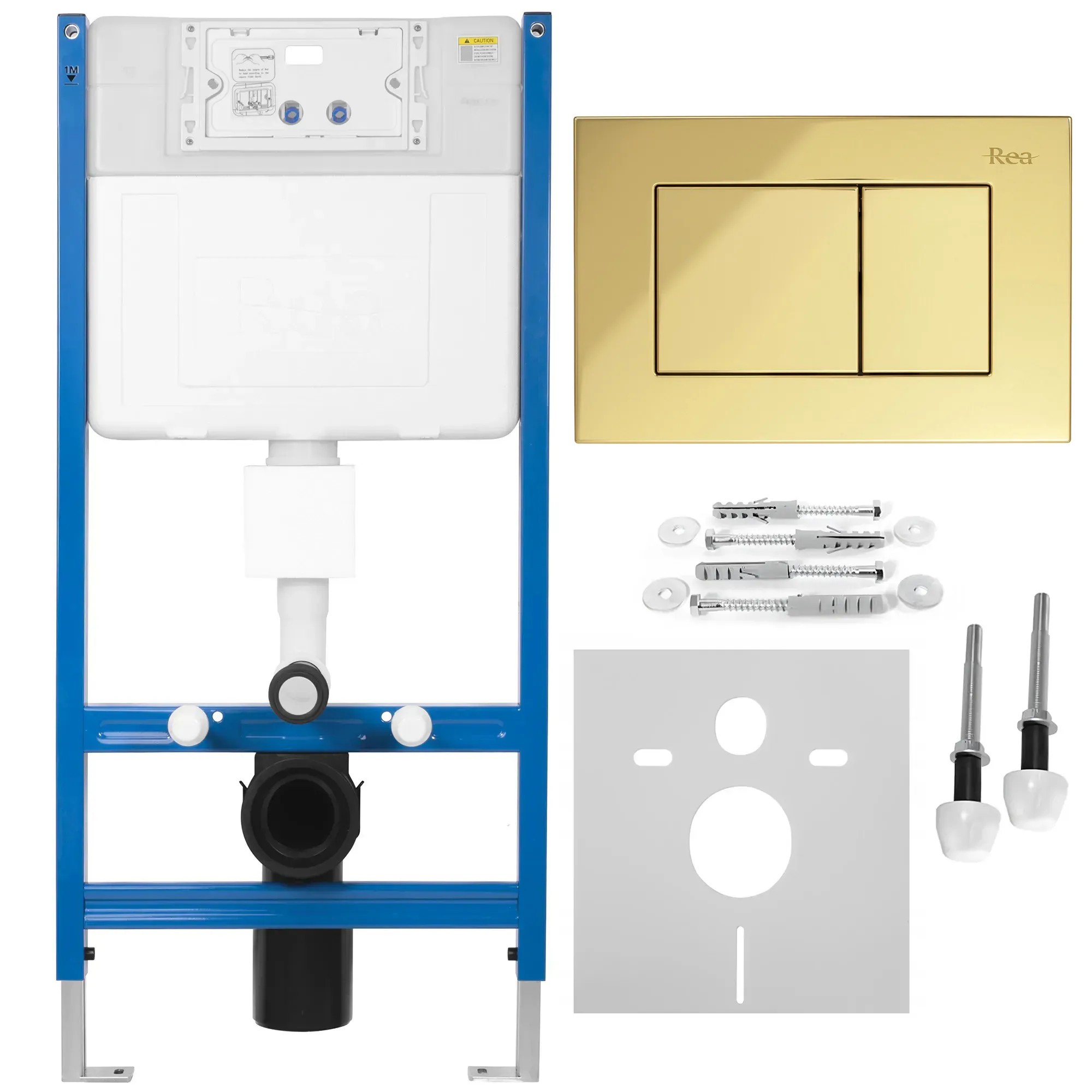 Vorwandelement Für Wc K011a-q Mit Drückerplatte J Gold
