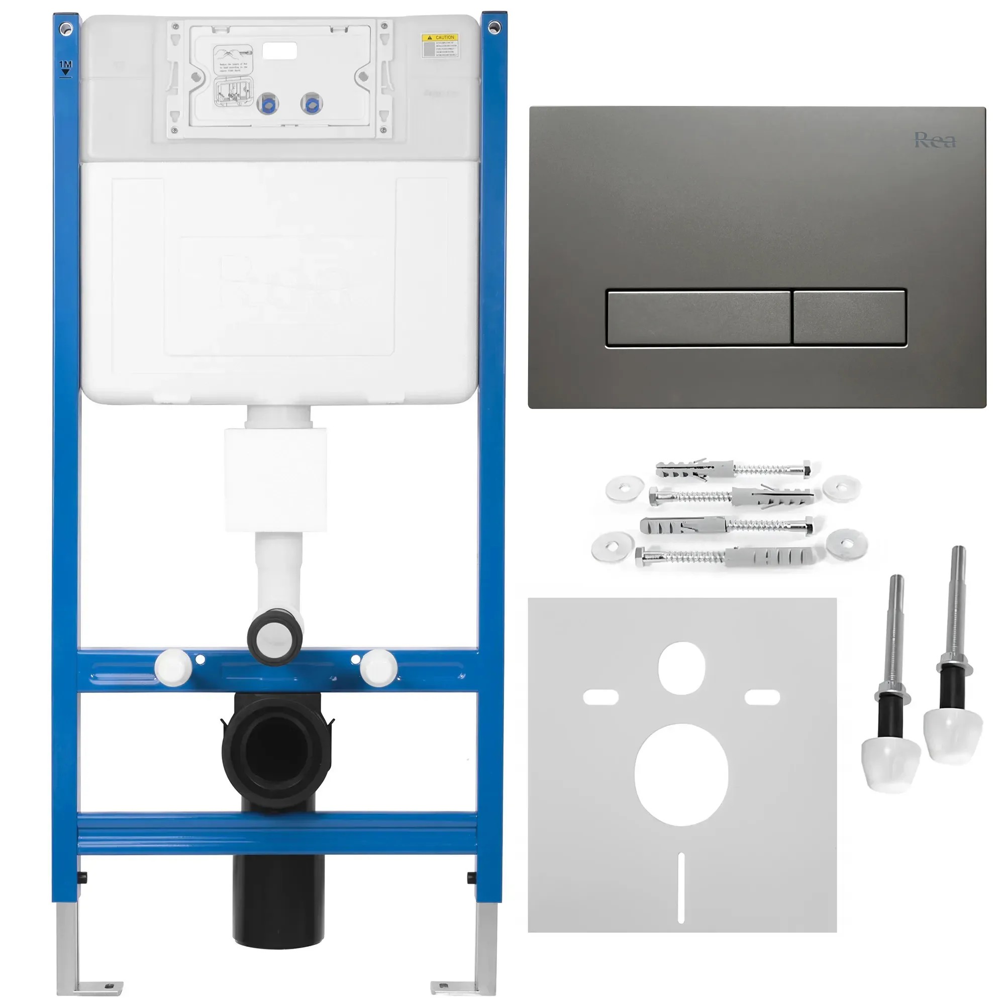 Vorwandelement Für Wc K011a-q Mit Drückerplatte Hd Tytan