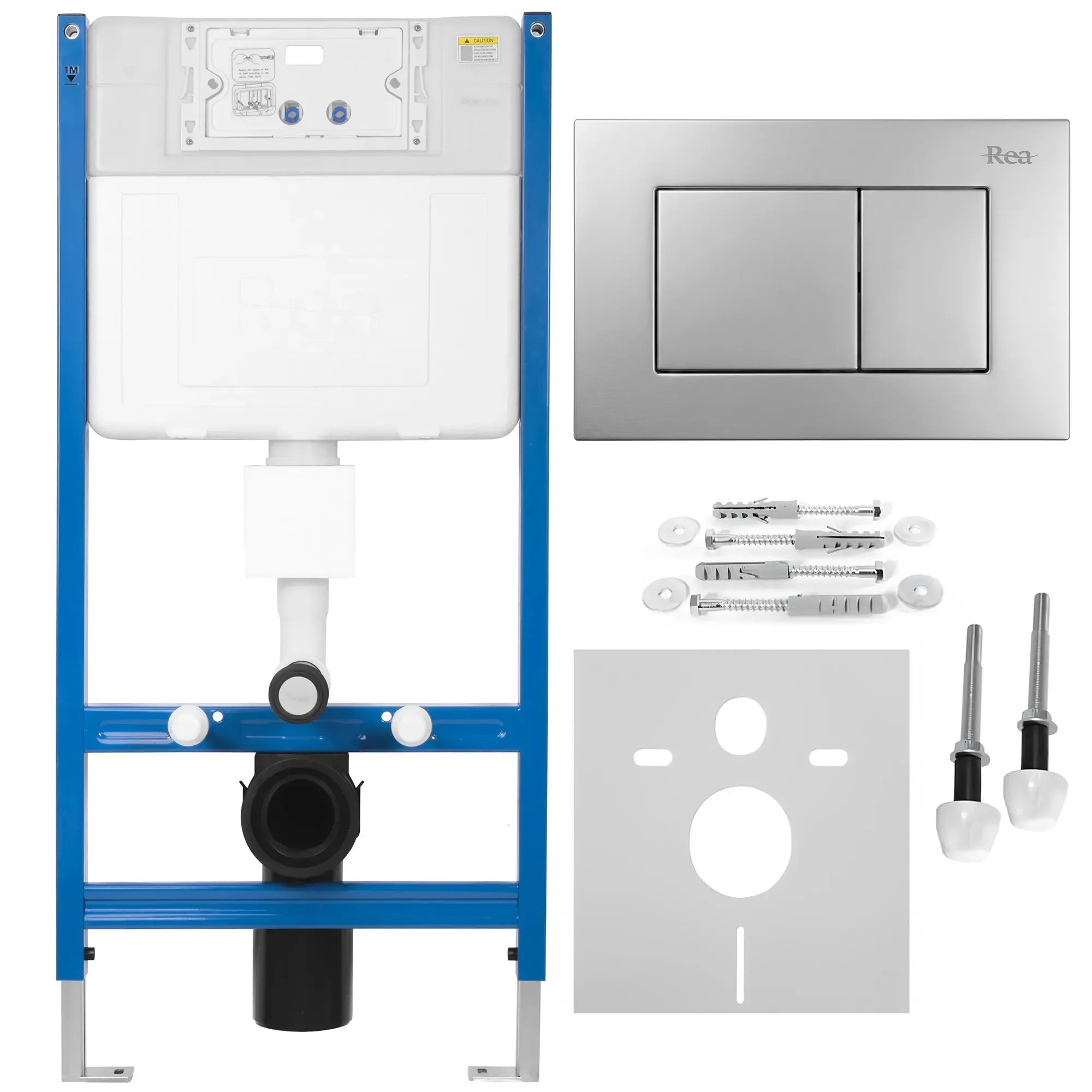 Vorwandelement Für Wc K011a-q Mit Drückerplatte J Satin