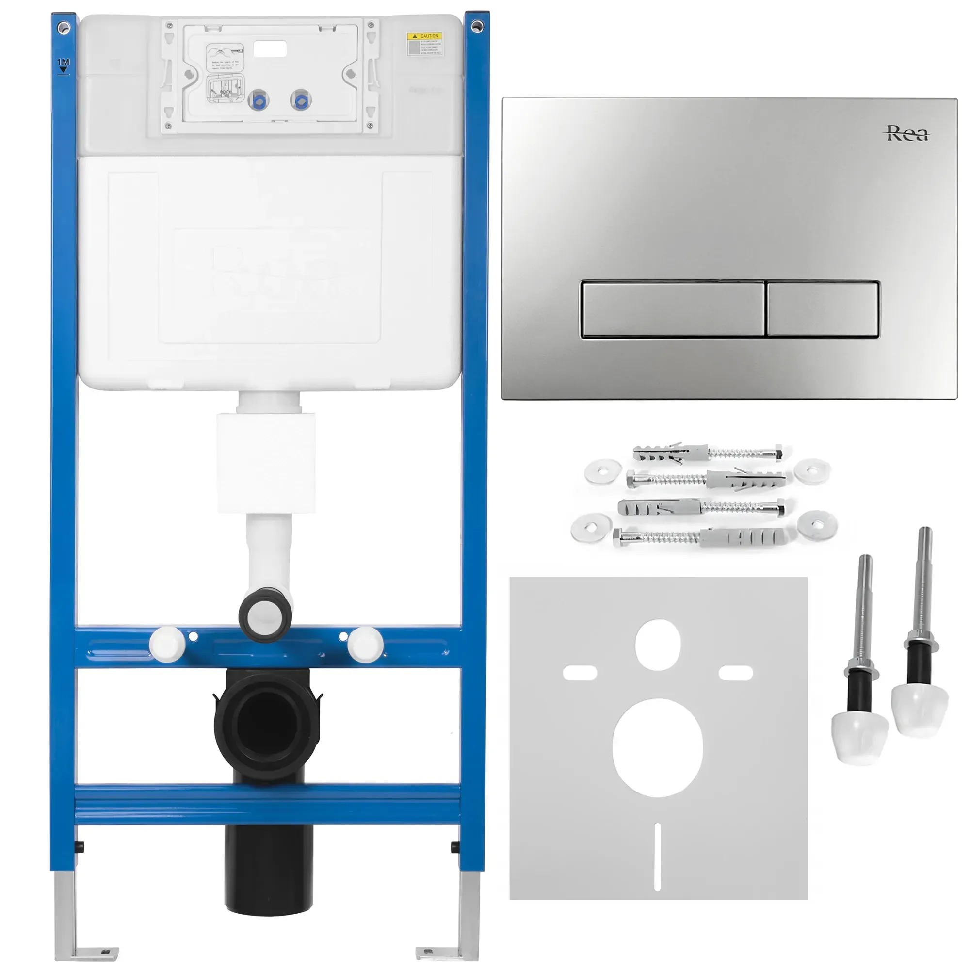 Vorwandelement Für Wc K011a-q Mit Drückerplatte Hd Satin