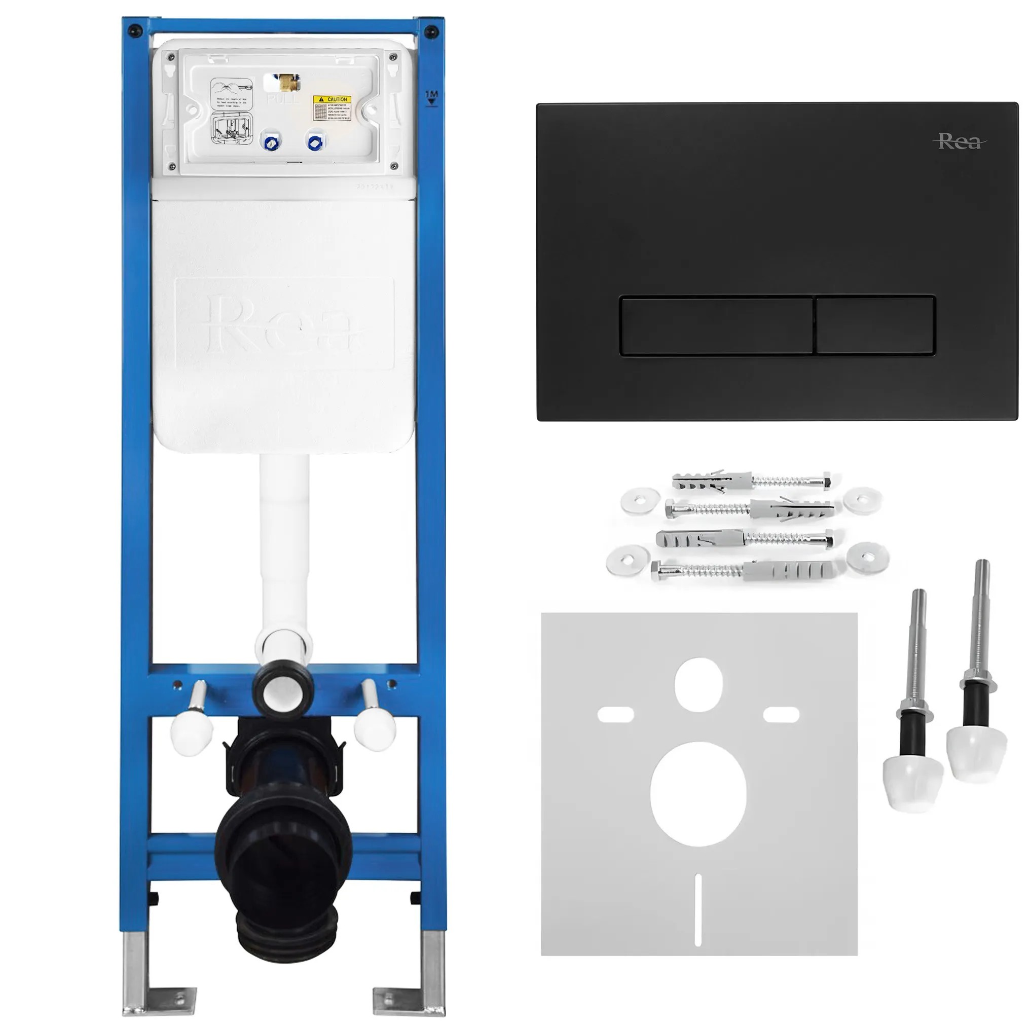 Vorwandelement Für Wc Slim 024n Mit Drückerplatte Hd Black