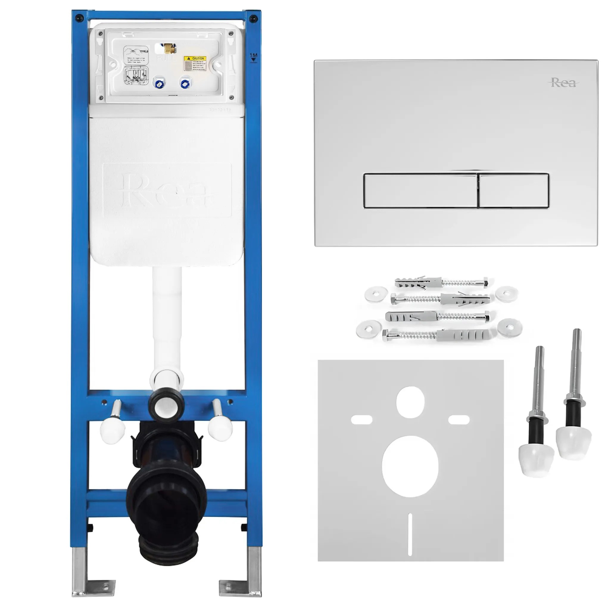 Vorwandelement Für Wc Slim 024n Mit Drückerplatte Hd Chrom