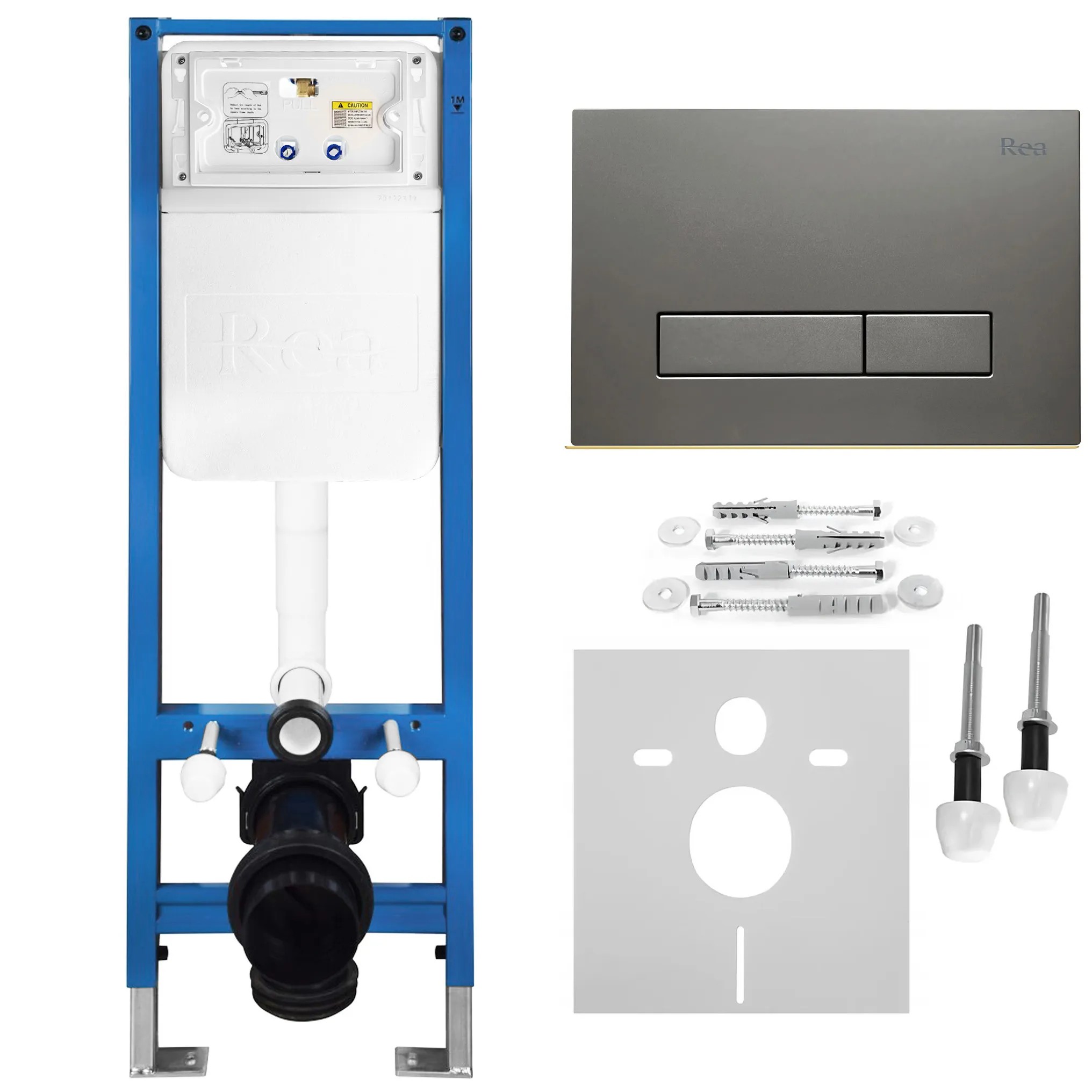 Vorwandelement Für Wc Slim 024n Mit Drückerplatte Hd Tytan