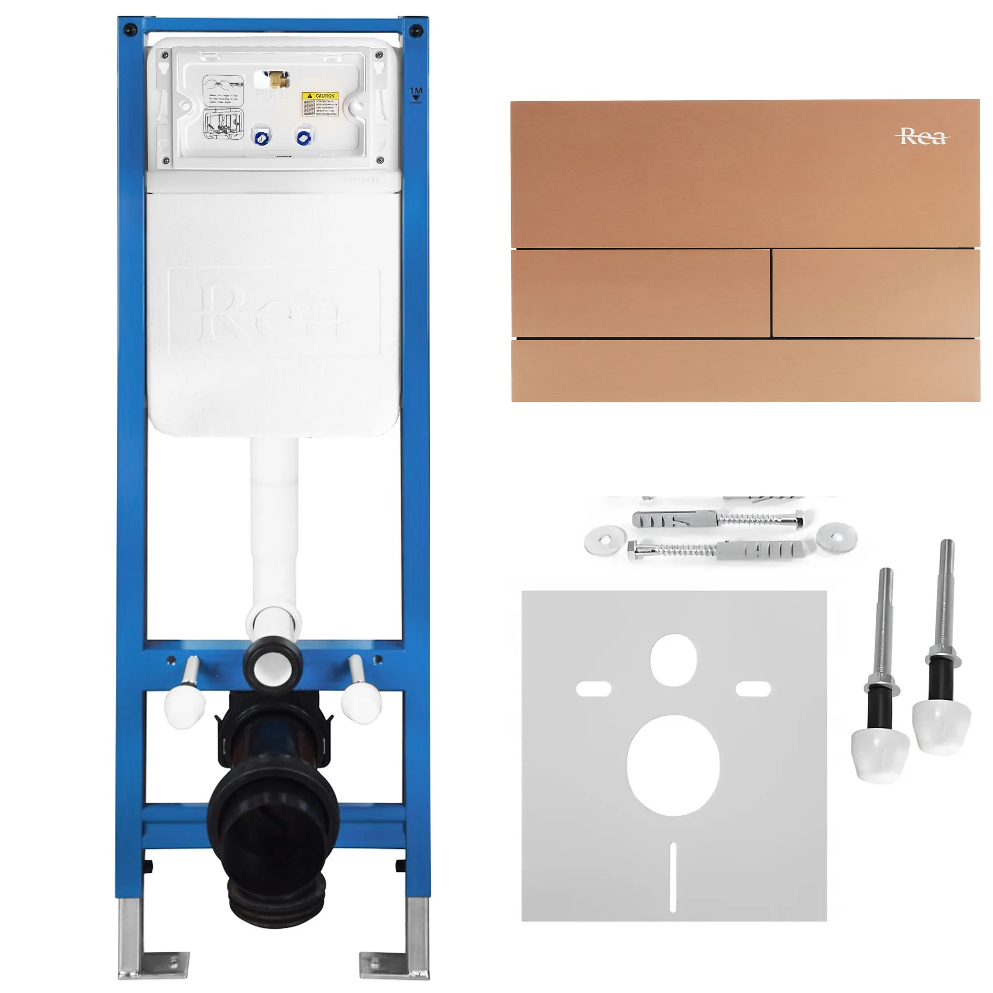 Vorwandelement Für Wc Slim 024n Mit Drückerplatte T Brush Copper
