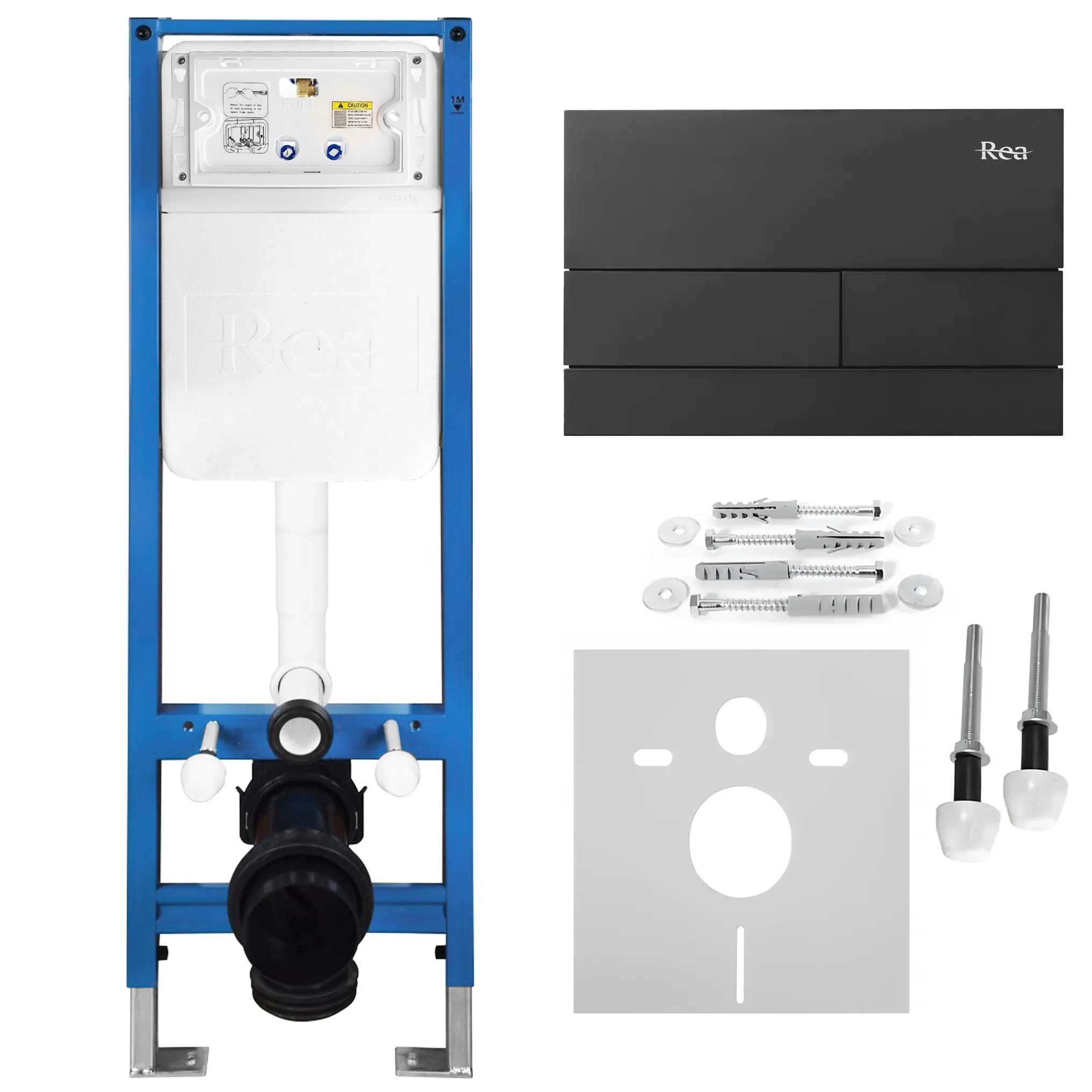 Vorwandelement Für Wc Slim 024n Mit Drückerplatte T Steel Black