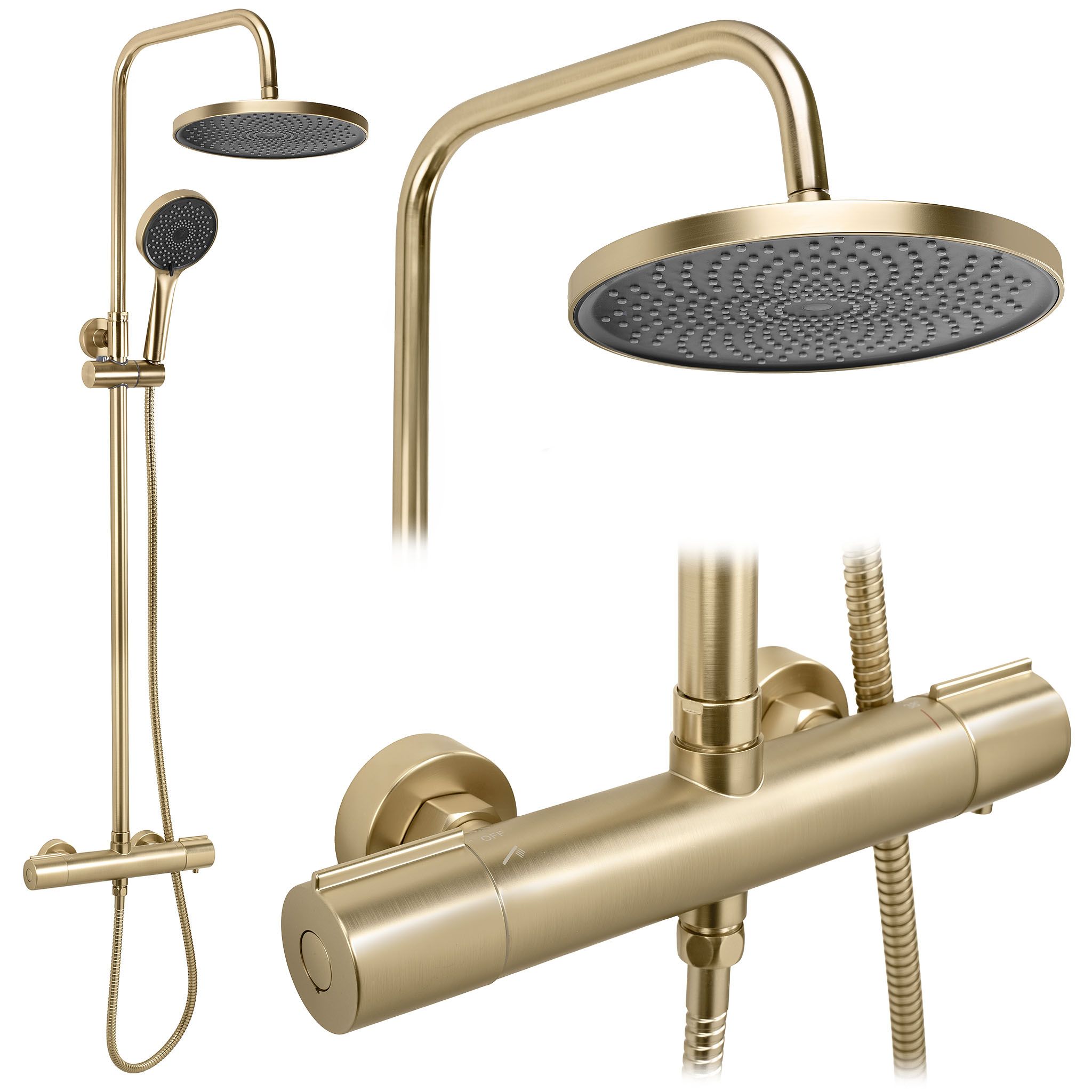Duschgarnitur Rea Avanti Brush Gold