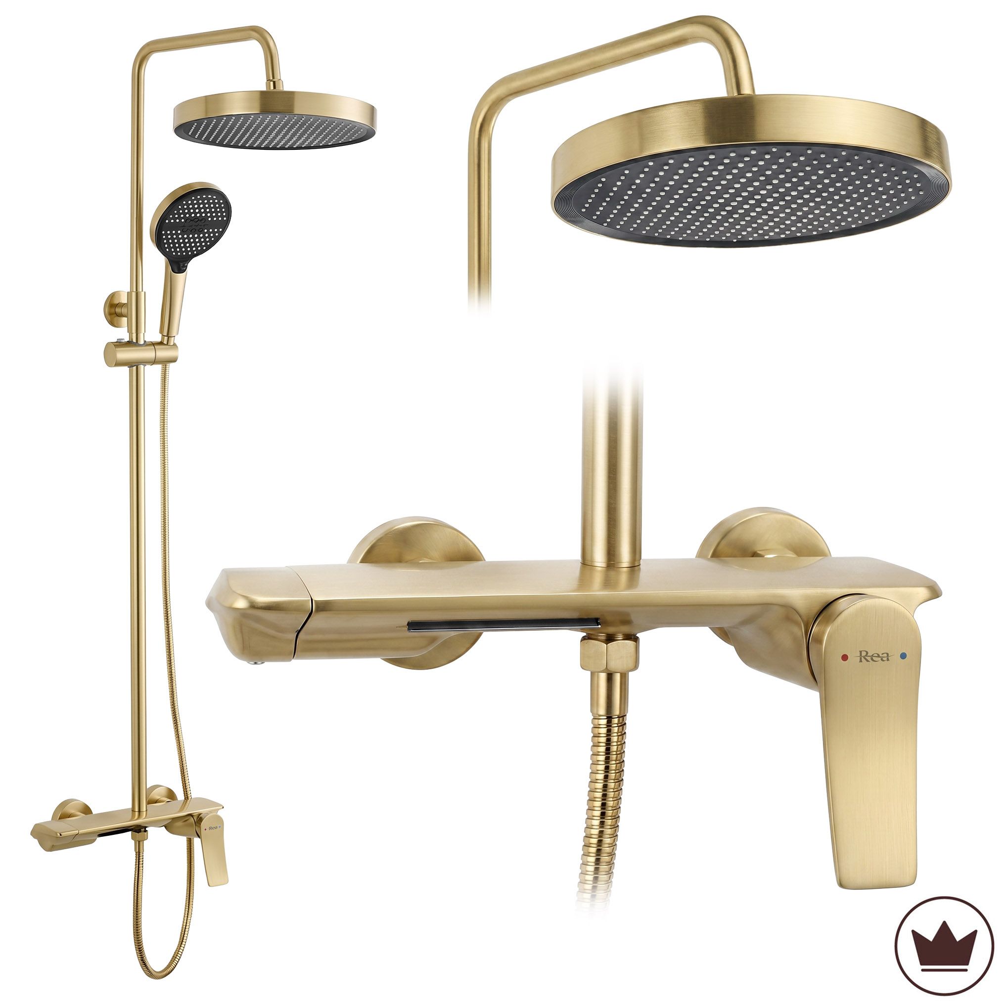 Duschgarnitur Rea Vision Brush Gold