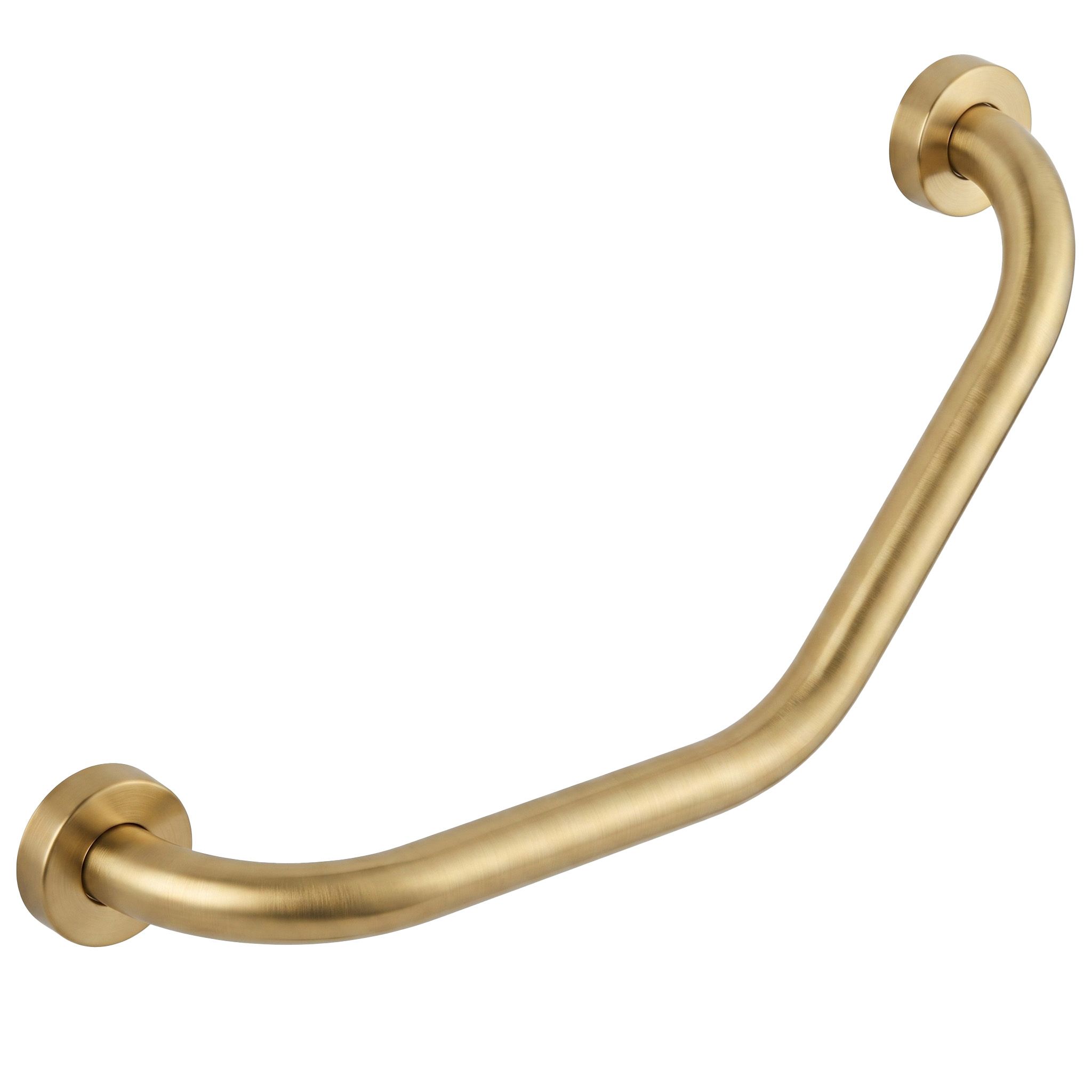 Abgewinkelter Badezimmergriff Rea 101 Brush Gold