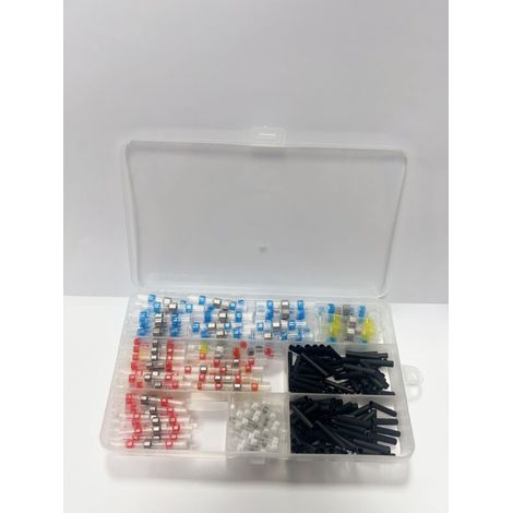 260-teiliges Set Wasserdichter Schrumpfschläuche – 4 Größen – Polyolefin-lötverbinder – Schutzart Ip67 – 260 Stück