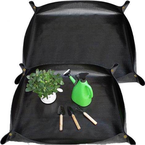 Wasserdichte Pflanzmatte 100 X 100 Cm Und Faltbar 68 X 68 Cm – Dickes Pe-material Mit Doppelter Pvc-beschichtung – Oberflächenschutz