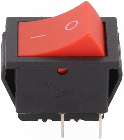 Kcd4 Bootsförmiger Wippschalter 16 A 250 Vac Mit Roter Beleuchtung, 4-polig, Robust Und Langlebig Für Industrielle Elektrische Geräte, Schwarz Und Weiß (ohne Beleuchtung)