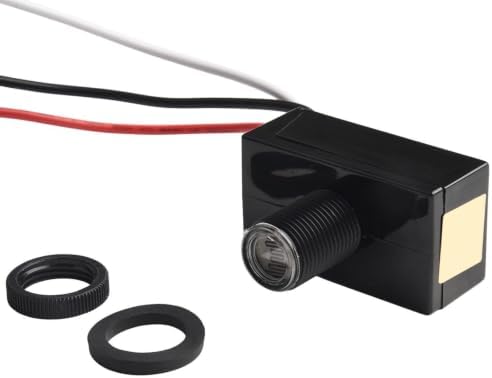 Dämmerungsschalter Mit Fotozelle Für Außenbeleuchtung, Wetterfest (ip65), Automatische Ein-/ausschaltung, Geeignet Für Led- Und Glühlampen, 240 V Ac, 500 W, Schwarz