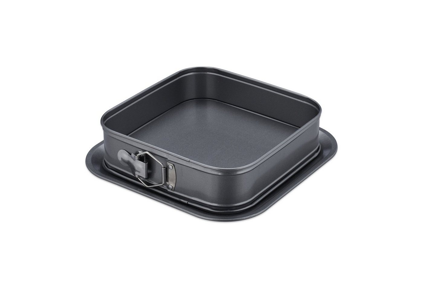 2 X Springformen Eckig, 24 X 24 Cm, Mit Auslaufschutz, Stahl, Antihaftbeschichtete Backformen, Kuchenformen, Anthrazit Bild 2