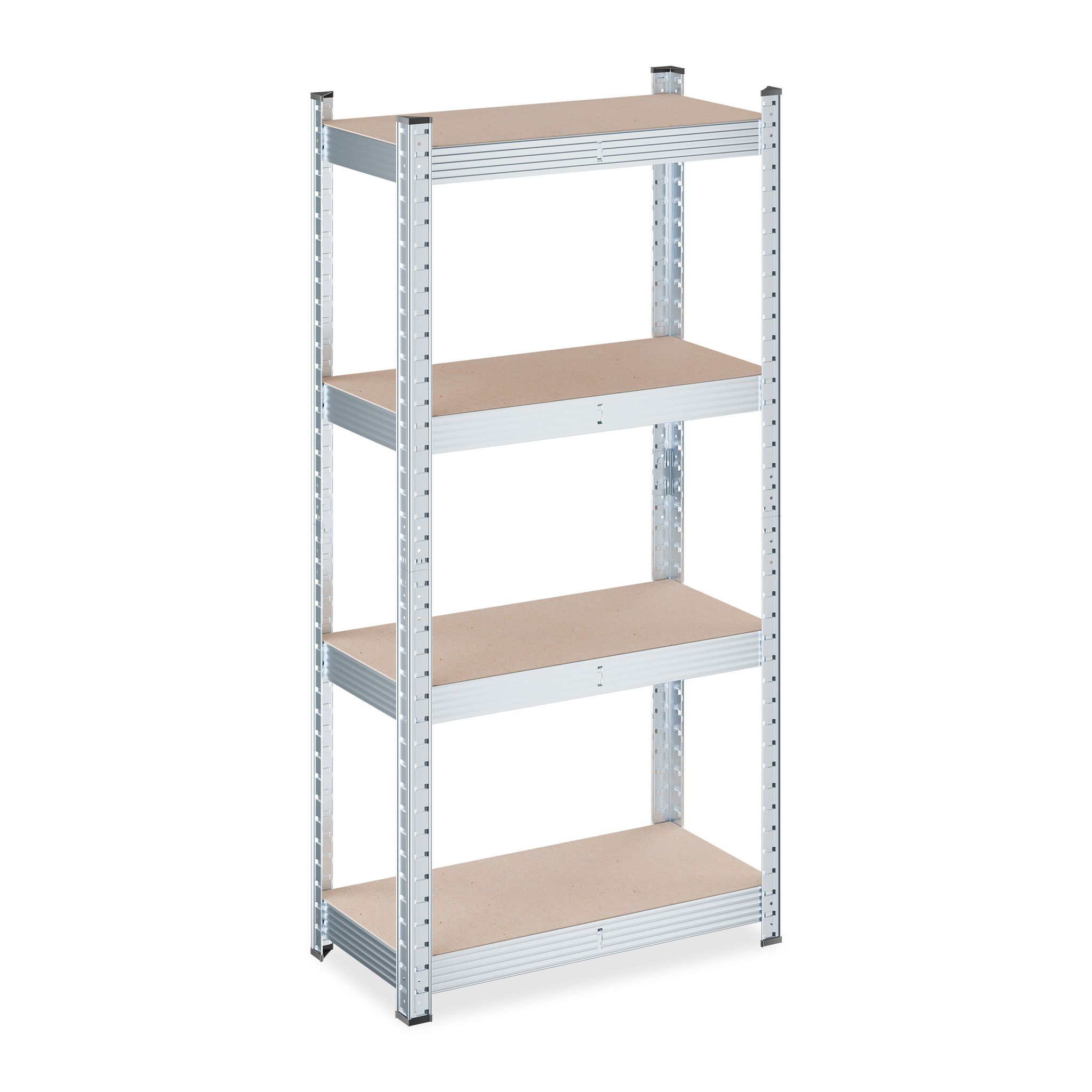 2 X Schwerlastregale, Hbt: 120 X 60 X 30 Cm, 700 Kg, Verzinkter Stahl, Lagerregale Keller & Garage, Hellbraun/silber