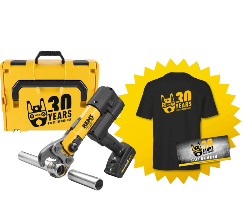 Rems Akku-press E 22v Acc Gold Basic Pack + Basic Pack+ Hoodie+gutschein (576x17)