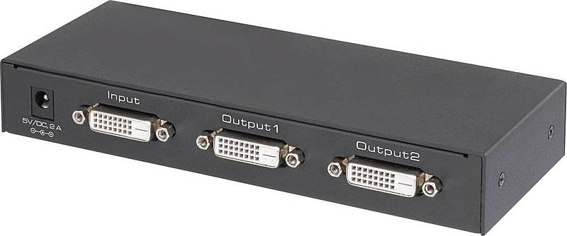[neuwertig] B-ware Renkforce 2 Port Dvi Splitter Ultra Hd Fähig 3840 X 2160 Pixel Schwarz Adapter
