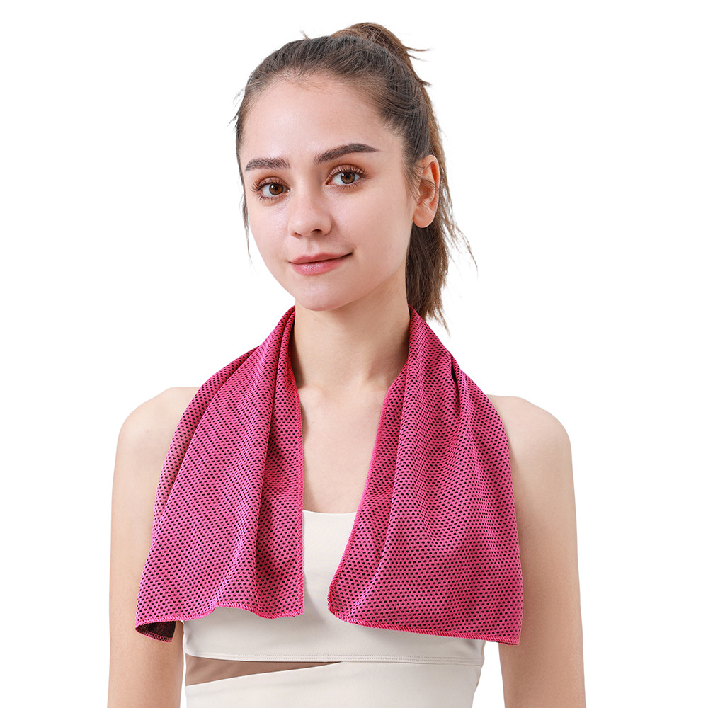 30 X 60 Cm Sport-kühlhandtuch – Sofortiger Kühleffekt, Schnelltrocknend Für Fitness, Laufen Und Outdoor-aktivitäten – Sommeraccessoire Fuchsia Pink-x