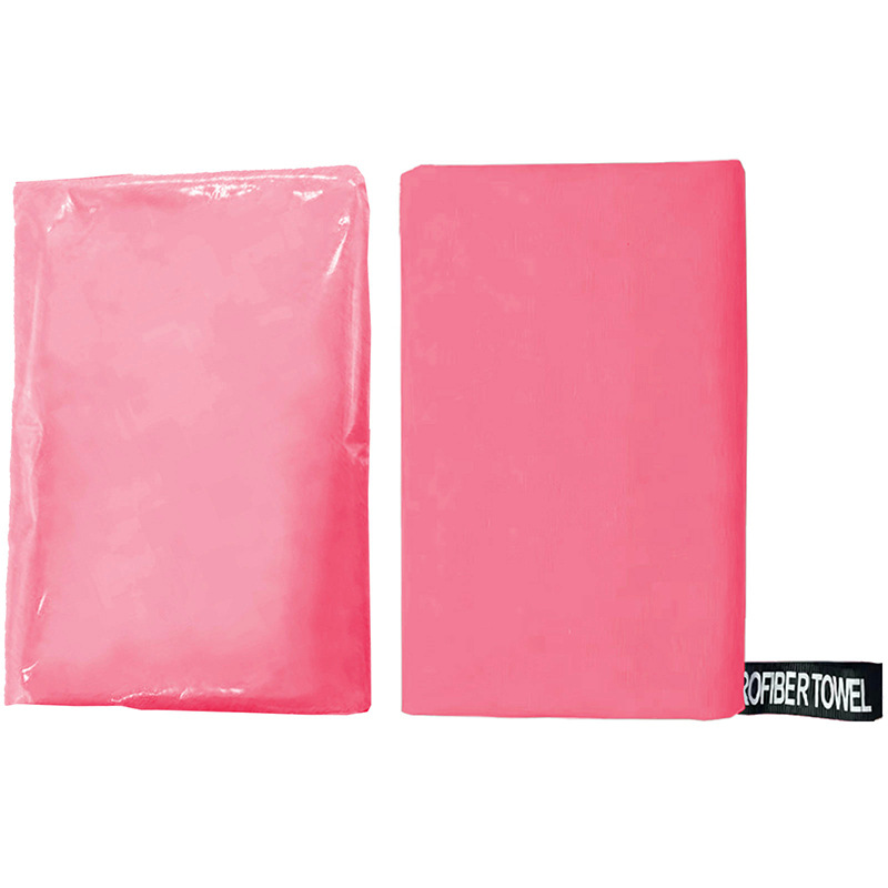 Schnelltrocknendes, Doppelseitiges Mikrofaserhandtuch 40 X 80 Cm – Tragbares Sport-, Fitness-, Yoga- Und Schwimmhandtuch – Rosa-x