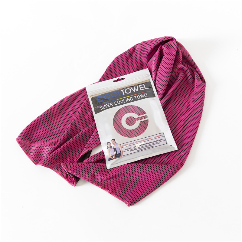Schnelltrocknendes, Kühlendes Sporthandtuch 30 X 90 Cm – Sofortiger Kühleffekt, Schweißhandtuch Für Fitness, Laufen Und Yoga, Lila-rot-x