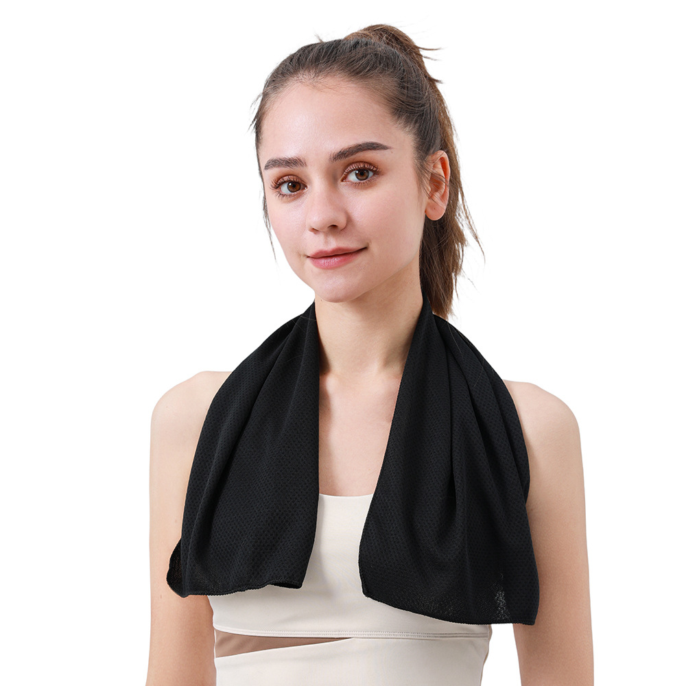 30 X 90 Cm Sport-kühlhandtuch – Sofortiger Kühleffekt, Schnelltrocknend Für Laufen Und Outdoor-aktivitäten, Sommeraccessoire, Schwarz-x