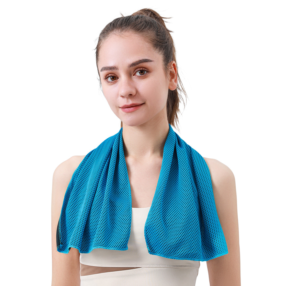 30 X 80 Cm Sport-kühlhandtuch – Sofortiger Kühleffekt, Schnelltrocknend Für Laufen Und Outdoor-aktivitäten, Sommer-fitness-accessoire, Himmelblau-x