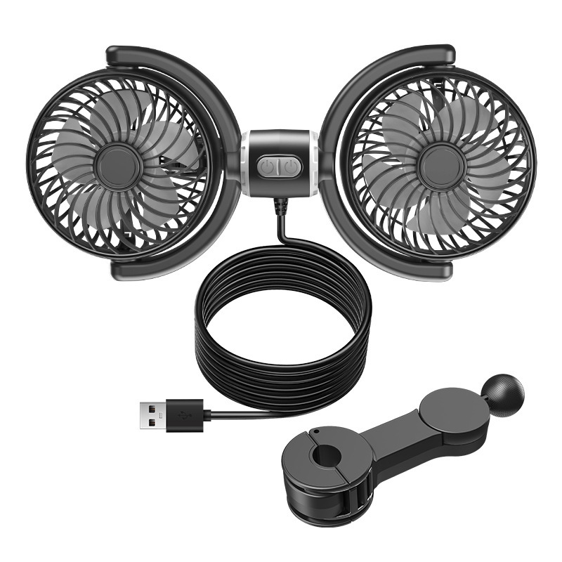 12v Usb-autolüfter Für Den Fond, Kleiner, Verstellbarer Lüfter Für Den Beifahrersitz, Fahrzeuginnenklimatisierung, Autozubehör Sommer 2025-x