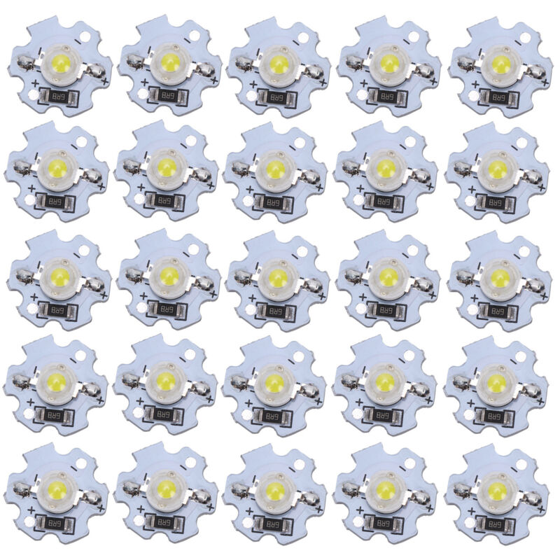 25 Hochleistungs-leds (1 W, 200 Lm), 5-v-chips, Reinweiß (6000–6500 K) Für Diy-beleuchtung