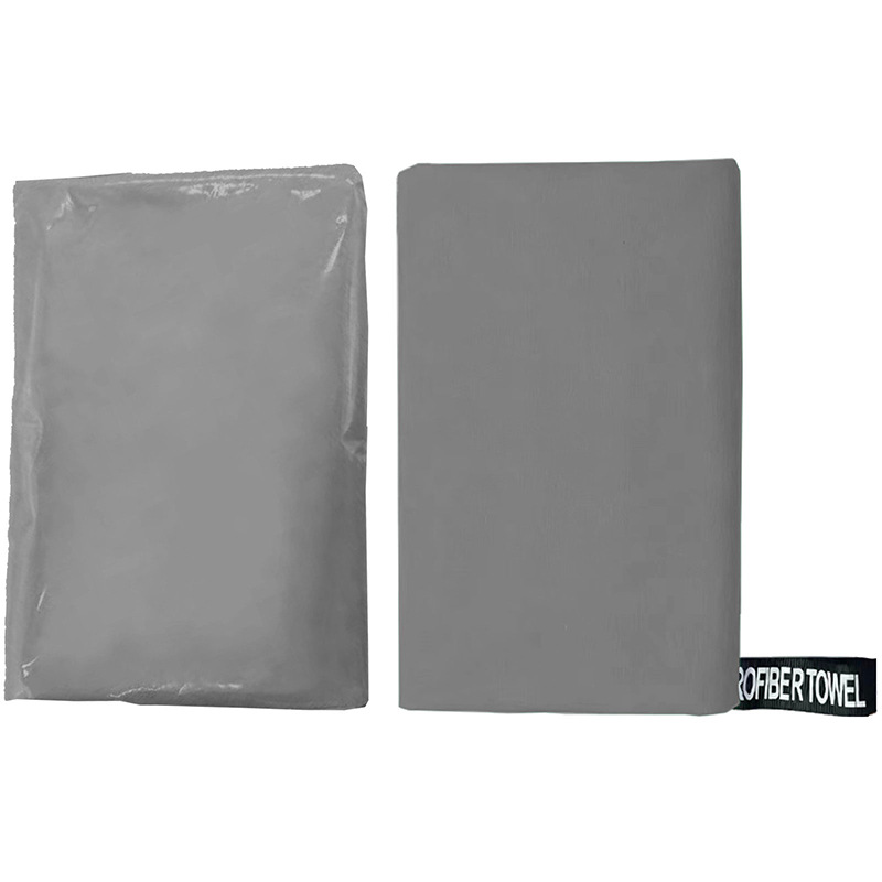 Schnelltrocknendes Mikrofaser-sporthandtuch 40 X 80 Cm – Tragbares, Doppelseitiges Handtuch Für Yoga, Fitness Und Schwimmen – Dunkelgrau-x