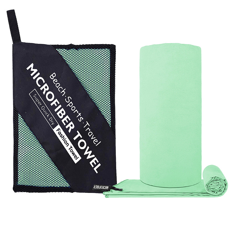 Schnelltrocknendes, Doppelseitiges Mikrofaser-sporthandtuch – 40 X 80 Cm, Tragbar Und Saugfähig Für Fitness, Yoga, Schwimmen Und Reisen – Mintgrün-x