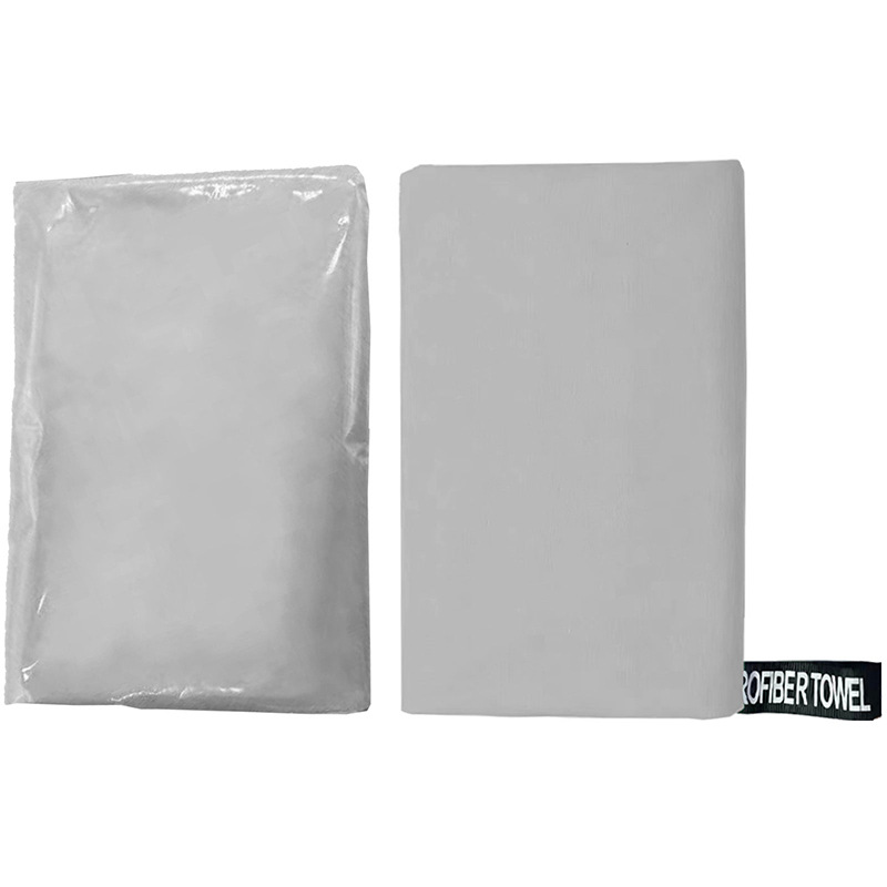 Schnelltrocknendes Mikrofaserhandtuch 76 X 152 Cm – Doppelseitiges Sporthandtuch Für Yoga, Schwimmen Und Fitness, Extrem Saugfähig, Kompakt Und Leicht, Hellgrau-x