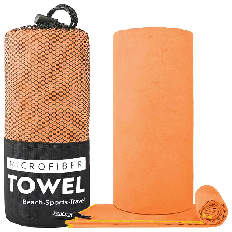 Schnelltrocknendes Mikrofaser-sporthandtuch 76 X 152 Cm – Doppelseitiges Fitness-, Yoga- Und Schwimmhandtuch, Extrem Saugfähig, Kompakt Und Leicht, Leuchtend Orange-x