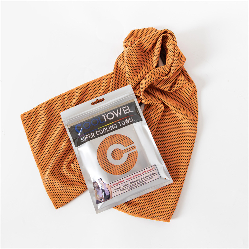 Schnelltrocknendes, Kühlendes Sporthandtuch – Sofortiger Kühleffekt, Schweißtuch Für Fitnessstudio, Laufen Und Fitness – 30 X 100 Cm, Orange-x