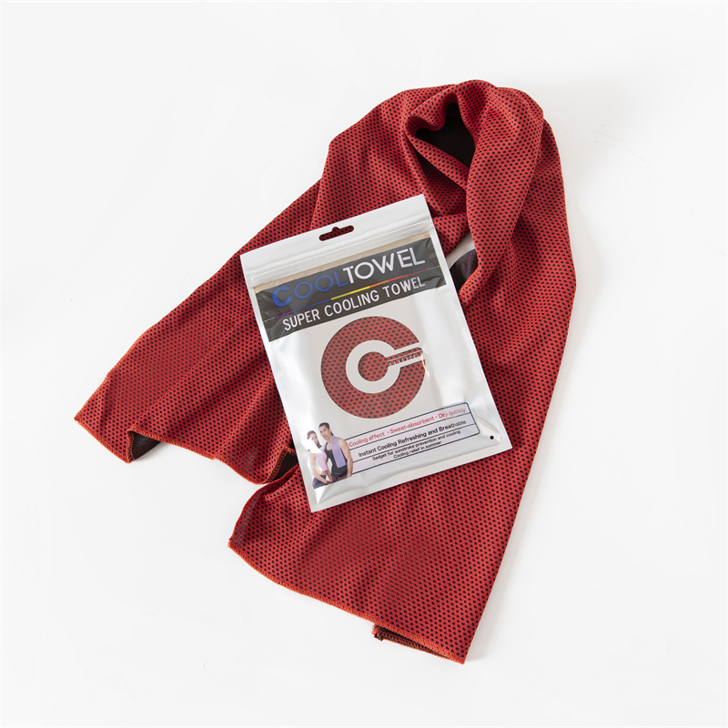Schnelltrocknendes, Kühlendes Sporthandtuch – Sofortiger Kühleffekt Für Fitness, Laufen Und Krafttraining – Ultra-saugfähiges Mikrofaserhandtuch 30 X 90 Cm, Rot-x