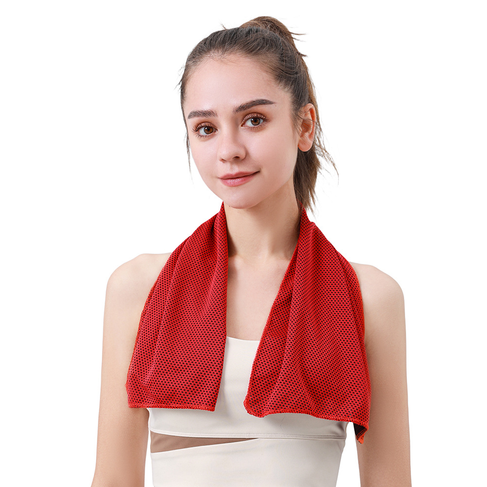 30 X 90 Cm Sport-kühlhandtuch – Sofort Kühlendes Eishandtuch Für Laufen, Fitness Und Outdoor-aktivitäten – Schnelltrocknend, Extrem Saugfähig Und Leicht, Leuchtend Rot-x