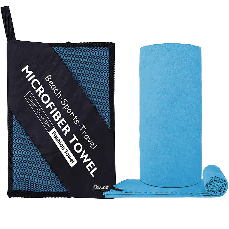 Schnelltrocknendes Mikrofaser-sporthandtuch 76 X 152 Cm – Ultra-saugfähiges Und Kompaktes, Doppelseitiges Handtuch Für Fitness, Yoga Und Schwimmen, Sky-x