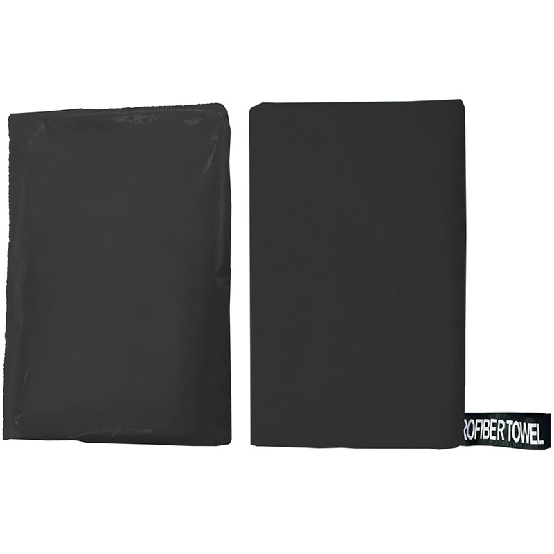 Schnelltrocknendes Mikrofaserhandtuch 76 X 152 Cm – Doppelseitiges Sporthandtuch Für Yoga, Fitness Und Schwimmen – Ultra Saugfähig, Kompakt Und Tragbar, Schwarz-x