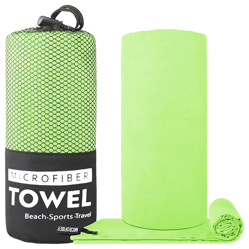 Schnelltrocknendes, Doppelseitiges Mikrofaser-sporthandtuch – Großes Fitness-, Yoga- Und Schwimmhandtuch (76 X 152 Cm) – Tragbar, Saugfähig Und Leicht, Neongrün-x