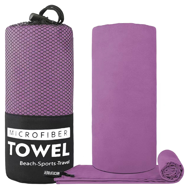Schnelltrocknendes Mikrofaser-sporthandtuch 40 X 80 Cm – Ultra-saugfähiges, Doppelseitiges Handtuch Für Yoga, Schwimmen Und Fitness – Tragbar Und Leicht, Lila-x