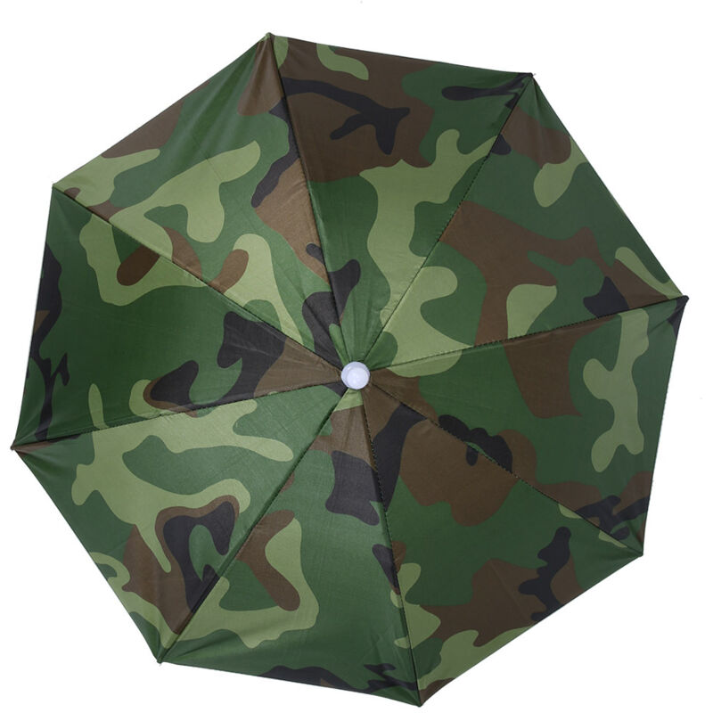65 Cm Faltbarer Und Winddichter Anti-uv-regenschirmhut (tarnmuster)